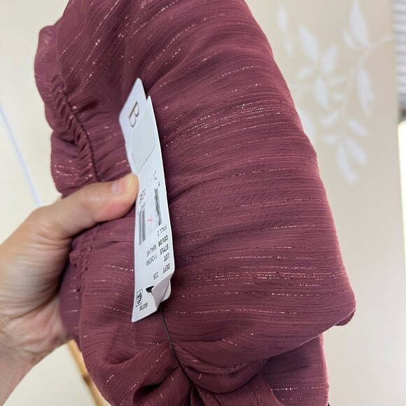 BCX Womens Juniors Tie Waist Short Mini Dress XTRA LARGE In Mauve Red - Picture 11 of 11